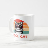 Coole Katze 2 Kaffeetasse (Vorderseite Links)