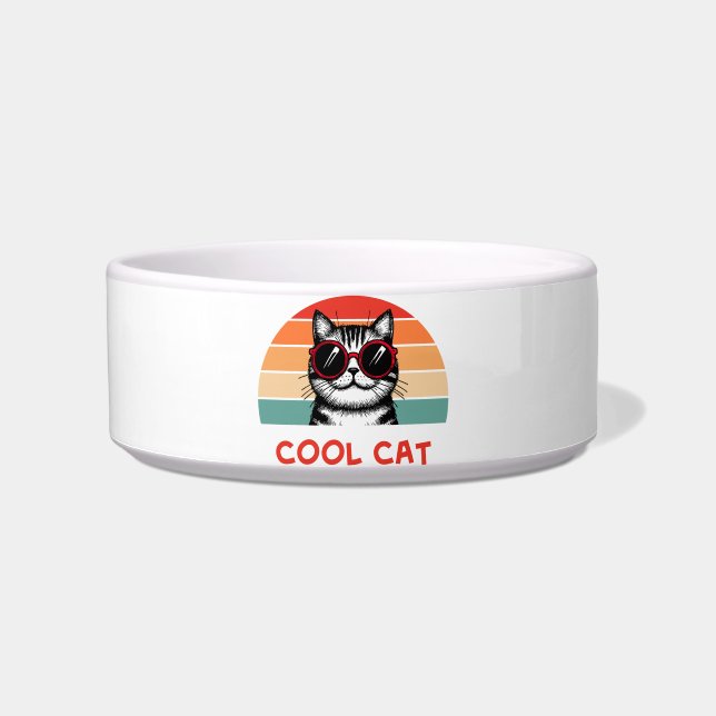 Coole Katze 2 Napf (Vorderseite)