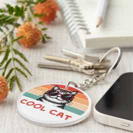 Coole Katze 2 Schlüsselanhänger