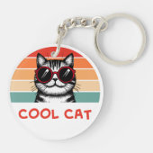 Coole Katze 2 Schlüsselanhänger (Rückseite)