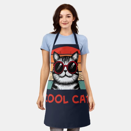Coole Katze 2 Schürze (Getragen)