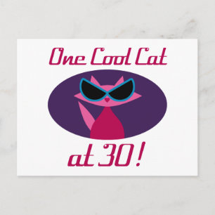 Coole Katze 30. Geburtstag Postkarte