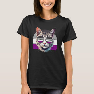 Coole Katze Ace Pride Sonnenbrille Retro Sonnenunt T-Shirt