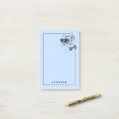 Coole Katze | addieren Ihren Namen Post-it Klebezettel (Auf Schreibtisch)