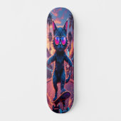 Coole Katze auf Rädern Edition 1 Skateboard (Vorderseite)