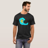 Coole Katze auf Surfbretter T-Shirt (Vorne ganz)