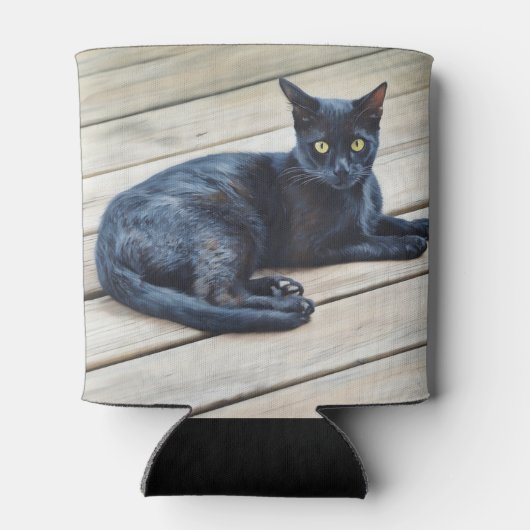 Coole Katze Black Cat Cosy Can Cooler Dosenkühler (Rückseite)