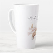 Coole Katze Blush Rosa Schal Milchtasse (Linke Ecke)