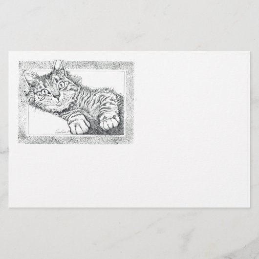 Coole Katze Briefpapier (Vorderseite)