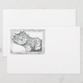 Coole Katze Briefpapier (Vorne/Hinten)