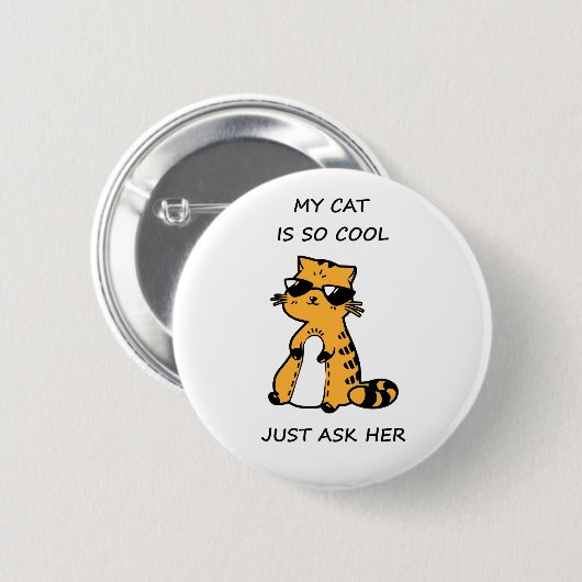 Coole Katze Button (Vorne & Hinten)