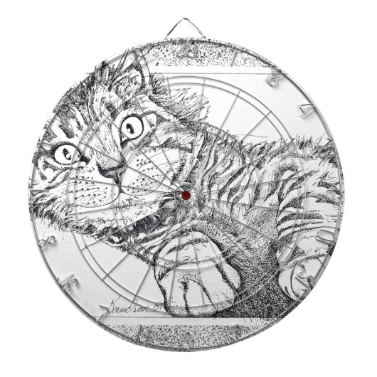 Coole Katze Dartscheibe (vorne)