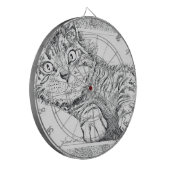 Coole Katze Dartscheibe (Vorderseite Links)