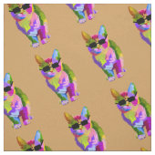 Coole Katze der Pop-Kunst mit Sonnenbrillen Kitty Stoff (Muster)