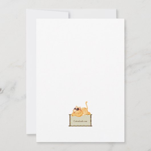 Coole Katze Einladung (Rückseite)