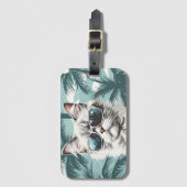 Coole Katze Gepäckanhänger (Vorderseite Vertikal)