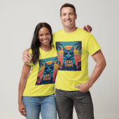 Coole Katze im Paradies T-Shirt - Retro Neon Sunse (Unisex)