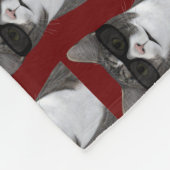 Coole Katze in der Stadt Fleecedecke (Ecke)