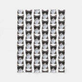 Coole Katze in der Stadt Fleecedecke (Vorderseite)