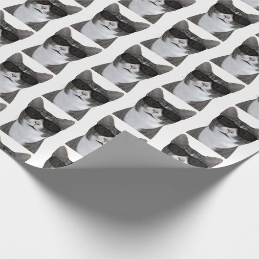 Coole Katze in der Stadt Geschenkpapier (Ecke)