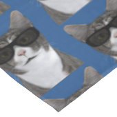 Coole Katze in der Stadt Tischdecke (Schrägansicht)