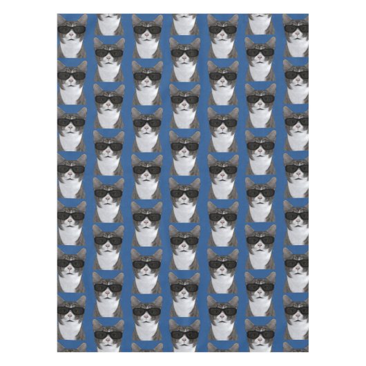 Coole Katze in der Stadt Tischdecke (Vorderseite)