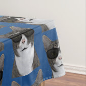 Coole Katze in der Stadt Tischdecke (Beispiel)