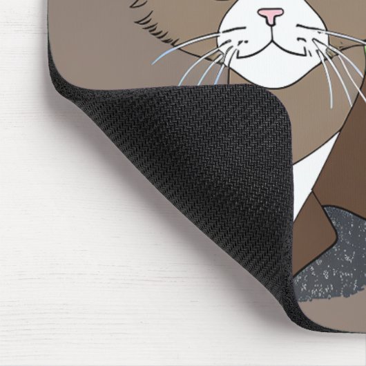 Coole Katze in Shades Retro Mouse Pad Mousepad (Ecke)
