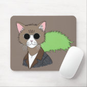 Coole Katze in Shades Retro Mouse Pad Mousepad (Mit Mouse)