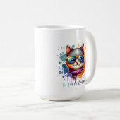 Coole Katze Kaffeetasse (VorderseiteRechts)