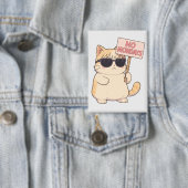Coole Katze Kein Montag Ästhetik Meme Button (Insitu)