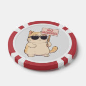 Coole Katze Kein Montag Ästhetik Meme Pokerchips (Einzeln)
