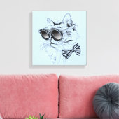 Coole Katze Leinwanddruck (Insitu (Wohnzimmer))