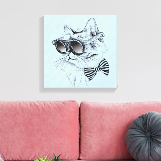 Coole Katze Leinwanddruck (Insitu (Wohnzimmer))