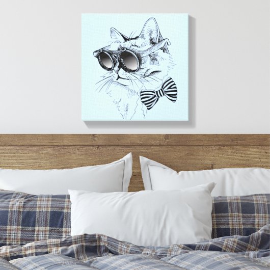 Coole Katze Leinwanddruck (Insitu (Schlafzimmer))