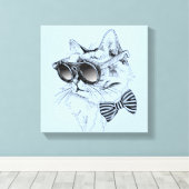 Coole Katze Leinwanddruck (Insitu (Holzboden))