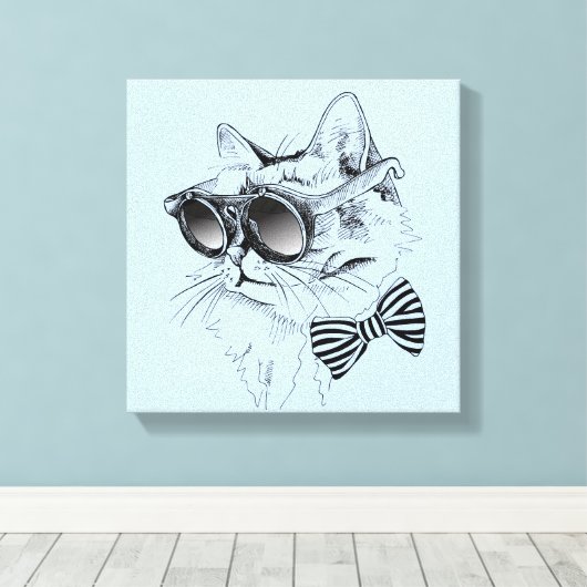 Coole Katze Leinwanddruck (Insitu (Holzboden))