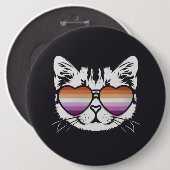 Coole Katze Lesbian-Flagge Button (Vorne & Hinten)