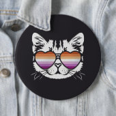 Coole Katze Lesbian-Flagge Button (Beispiel)