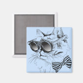 Coole Katze Magnet (Vorderseite/Rückseite)