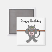Coole Katze Magnet (Vorderseite/Rückseite)