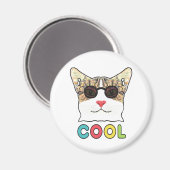 Coole Katze Magnet (Vorderseite/Rückseite)