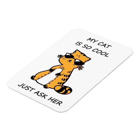Coole Katze Magnet (Linke Seite)