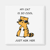 Coole Katze Magnet (Vorne)