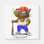 Coole Katze Magnet (Vorne)