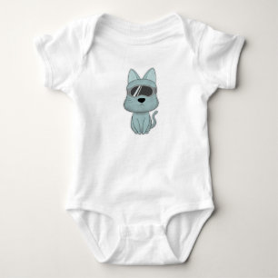 Coole Katze mit Brille Baby Strampler