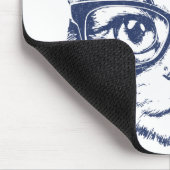 Coole Katze mit Brille Mousepad (Ecke)