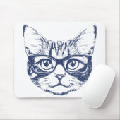Coole Katze mit Brille Mousepad (Mit Mouse)