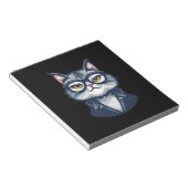 Coole Katze mit Brillen Notepad Notizblock (angewinkelt)