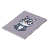 Coole Katze mit Brillen Notepad Notizblock (Rotiert)